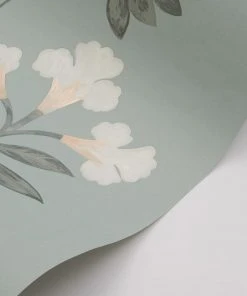 Liberty Fabrics Copy Of Botanical Stripe Wallpaper, Pewter Les Jardins Royaux