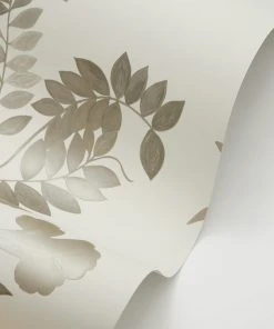 Liberty Fabrics New Botanical Stripe Wallpaper, Pewter White