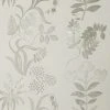 Liberty Fabrics New Botanical Stripe Wallpaper, Pewter White
