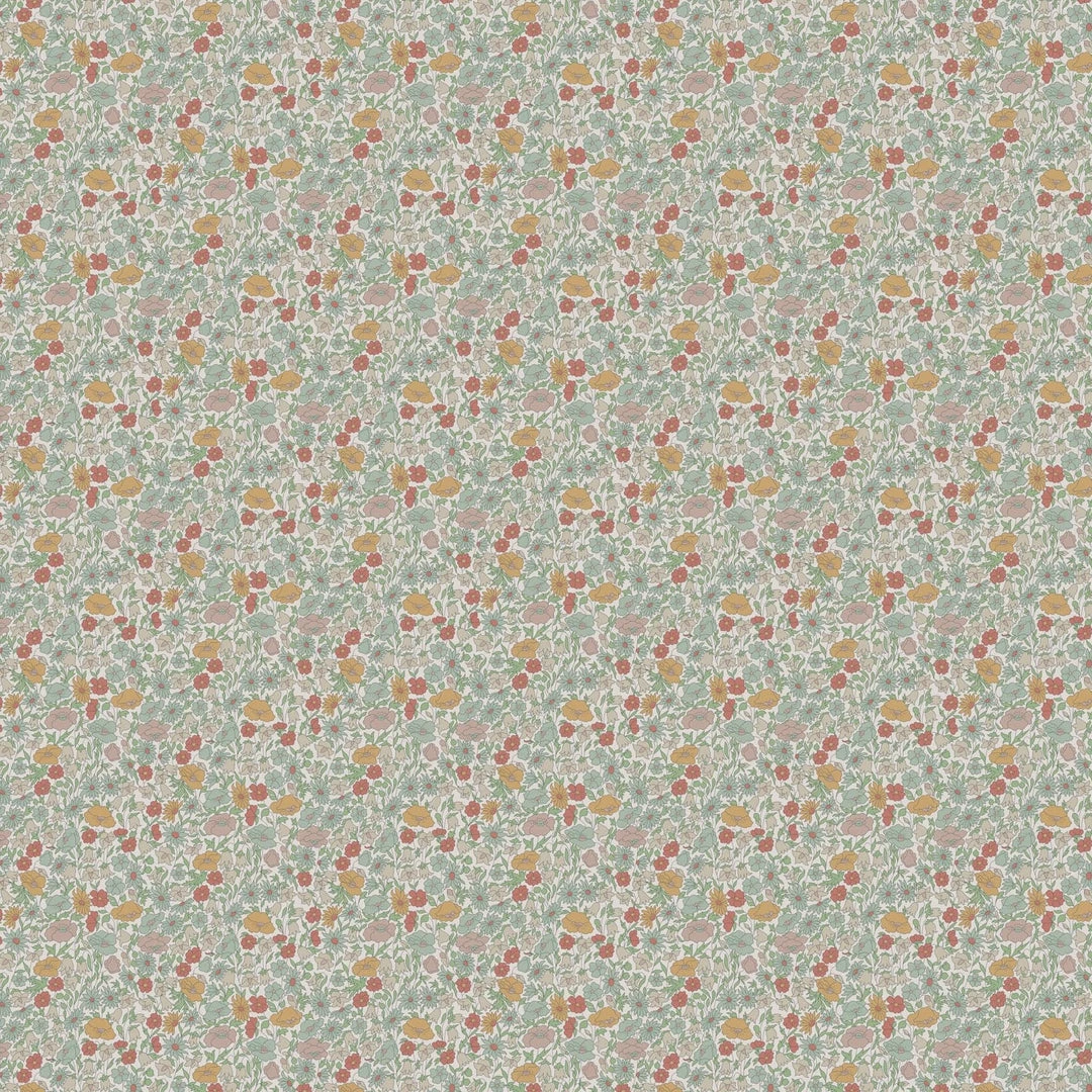Liberty Fabrics Poppy Meadowfield Wallpaper In Lichen - Floral Heritage Wallpaper for Home Decor 4 Liberty Fabrics Poppy Meadowfield Wallpaper In Lichen