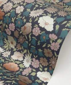 Liberty Fabrics Poppy Meadowfield Wallpaper In Pewter Blue