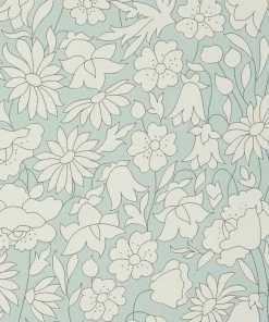 Liberty Fabrics Poppy Meadow Wallpaper In Salvia New