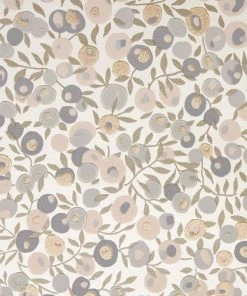 Liberty Fabrics Wiltshire Blossom Wallpaper In Pewter Gold