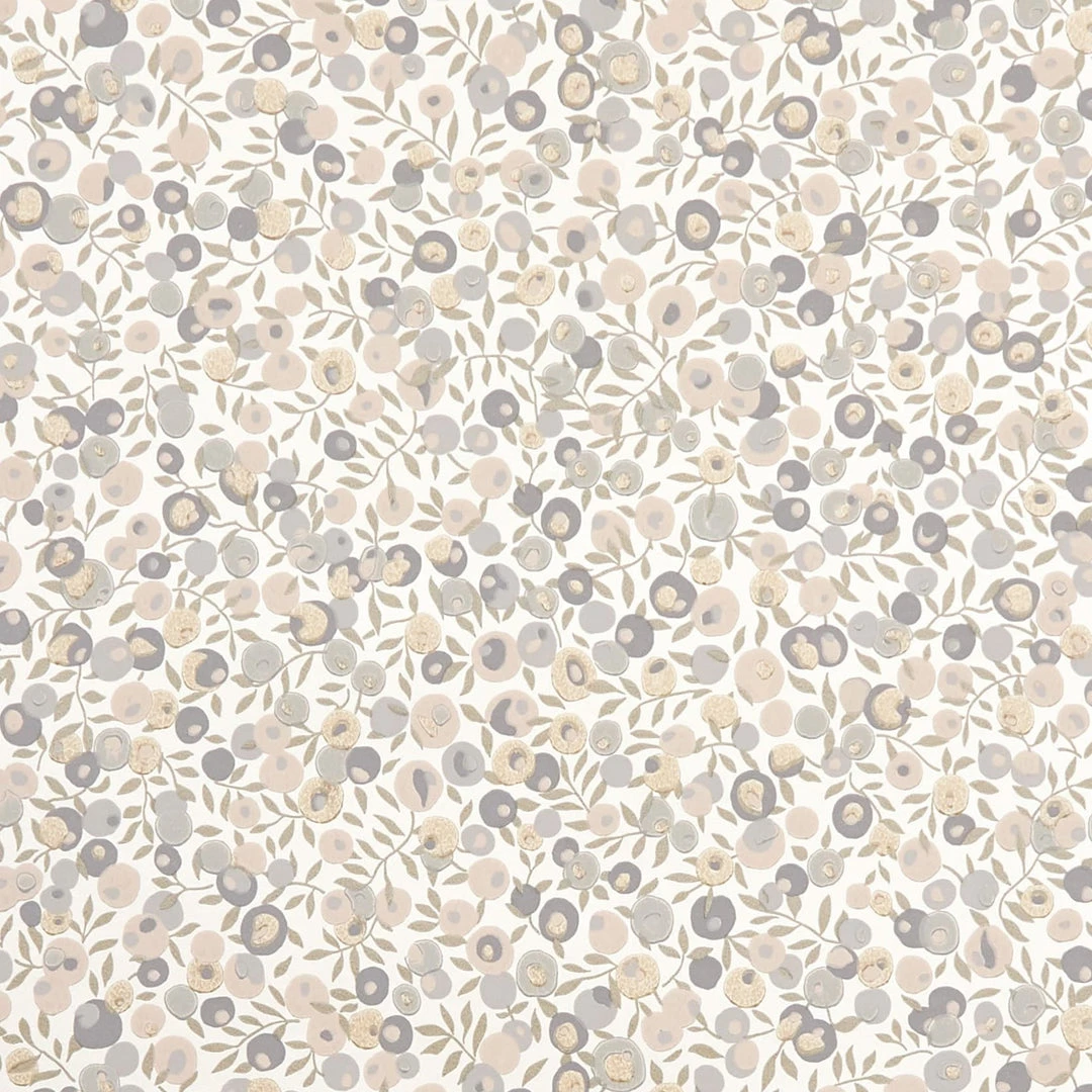 Liberty Fabrics Wiltshire Blossom Wallpaper in Pewter Gold - Floral Heritage Design for Elegant Home Decor 5 Liberty Fabrics Wiltshire Blossom Wallpaper In Pewter Gold