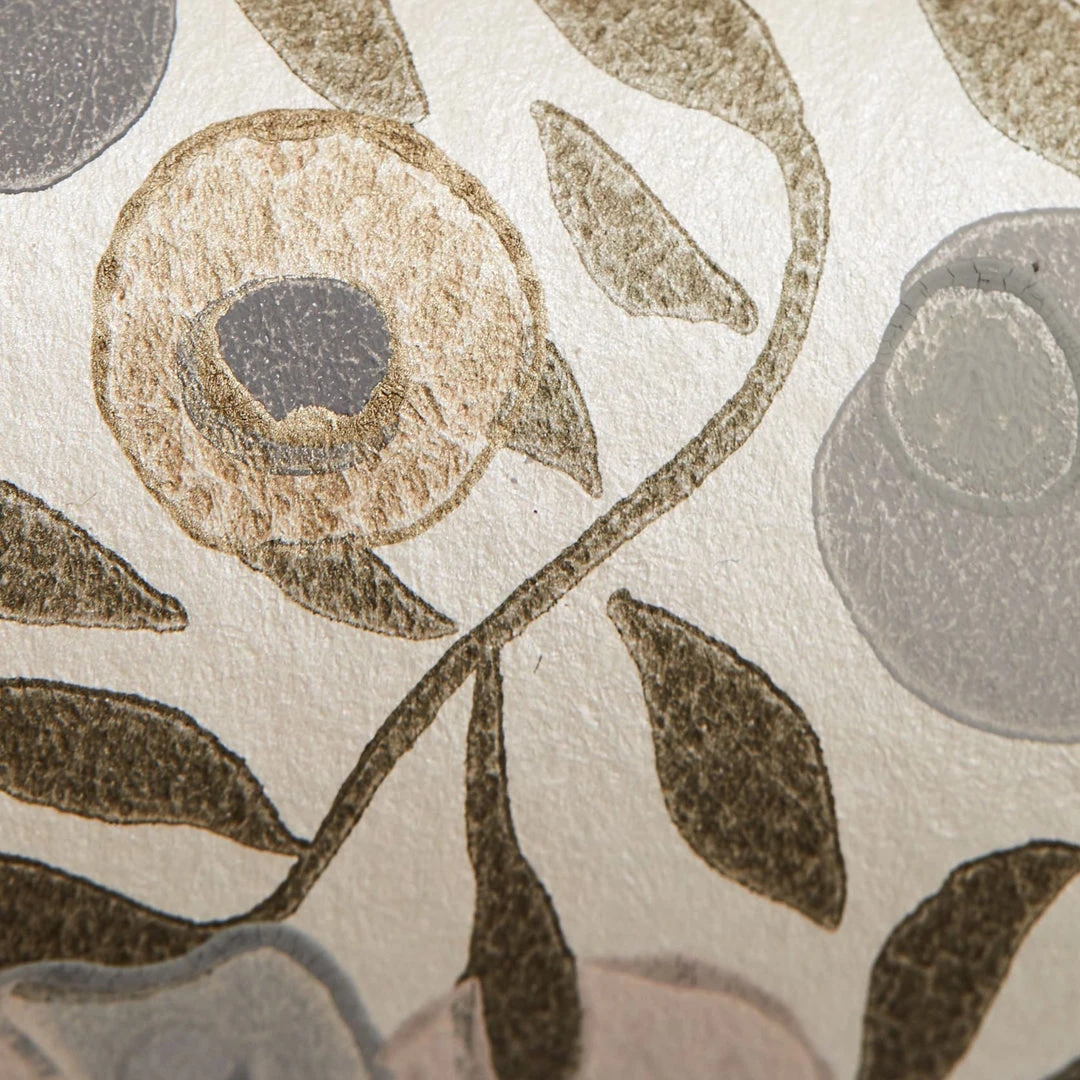 Liberty Fabrics Wiltshire Blossom Wallpaper in Pewter Gold - Floral Heritage Design for Elegant Home Decor 6 Liberty Fabrics Wiltshire Blossom Wallpaper In Pewter Gold