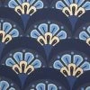 Liberty Fabrics New Deco Scallop Wallpaper In Lapis