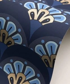 Liberty Fabrics New Deco Scallop Wallpaper In Lapis