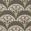Liberty Fabrics Deco Scallop Wallpaper In Pewter
