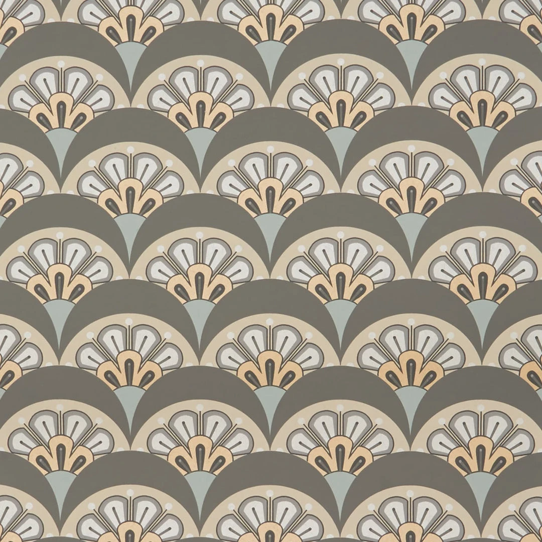 Liberty Fabrics Deco Scallop Wallpaper In Pewter - Bohemian Dream Geometric Wallpaper 6 Liberty Fabrics Deco Scallop Wallpaper In Pewter