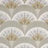 Liberty Fabrics Deco Scallop Wallpaper in Pewter White - Bohemian Dream Geometric Wallpaper 1 Liberty Fabrics Deco Scallop Wallpaper In Pewter White