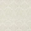 Liberty Fabrics Lanthe Mono Wallpaper in Pewter White | Floral Block Print Wallpaper | New Arrival 1 Liberty Fabrics Lanthe Mono Wallpaper In Pewter White New