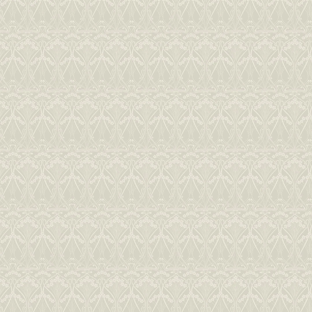 Liberty Fabrics Lanthe Mono Wallpaper in Pewter White | Floral Block Print Wallpaper | New Arrival 8 Liberty Fabrics Lanthe Mono Wallpaper In Pewter White New