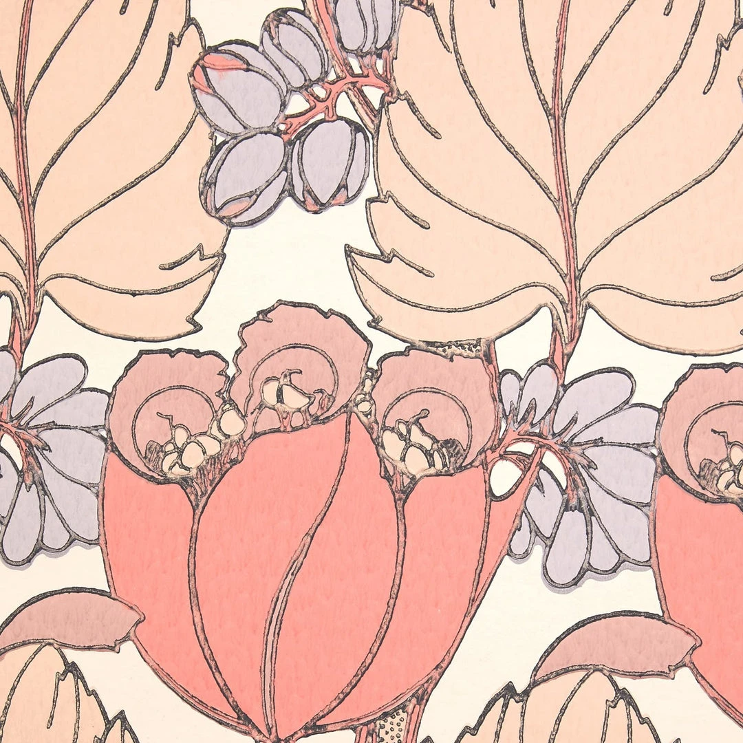 Liberty Fabrics New Regency Tulip Wallpaper In Lacquer - Floral Heritage Design for Elegant Home Decor 3 Liberty Fabrics New Regency Tulip Wallpaper In Lacquer