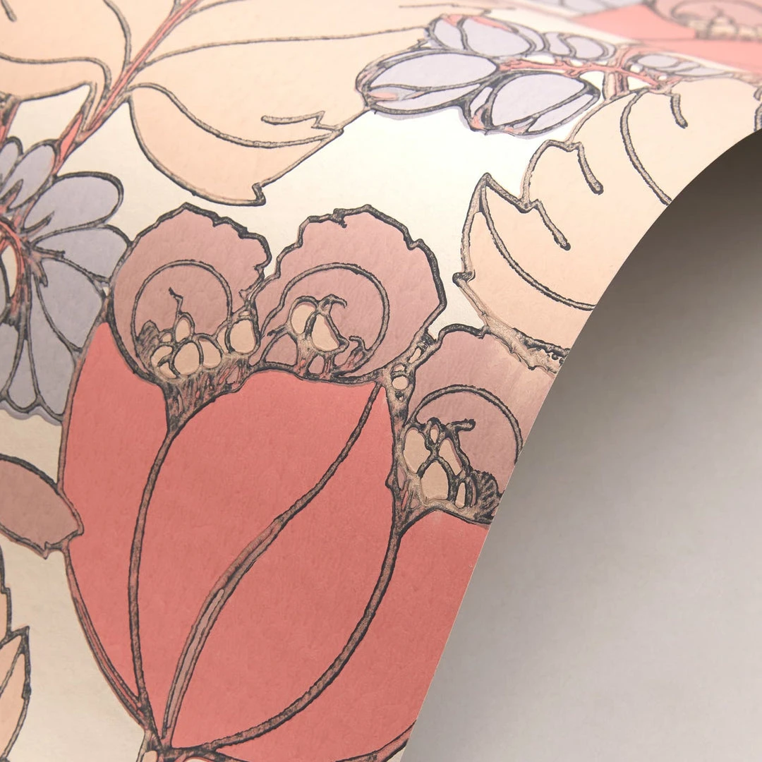 Liberty Fabrics New Regency Tulip Wallpaper In Lacquer - Floral Heritage Design for Elegant Home Decor 4 Liberty Fabrics New Regency Tulip Wallpaper In Lacquer