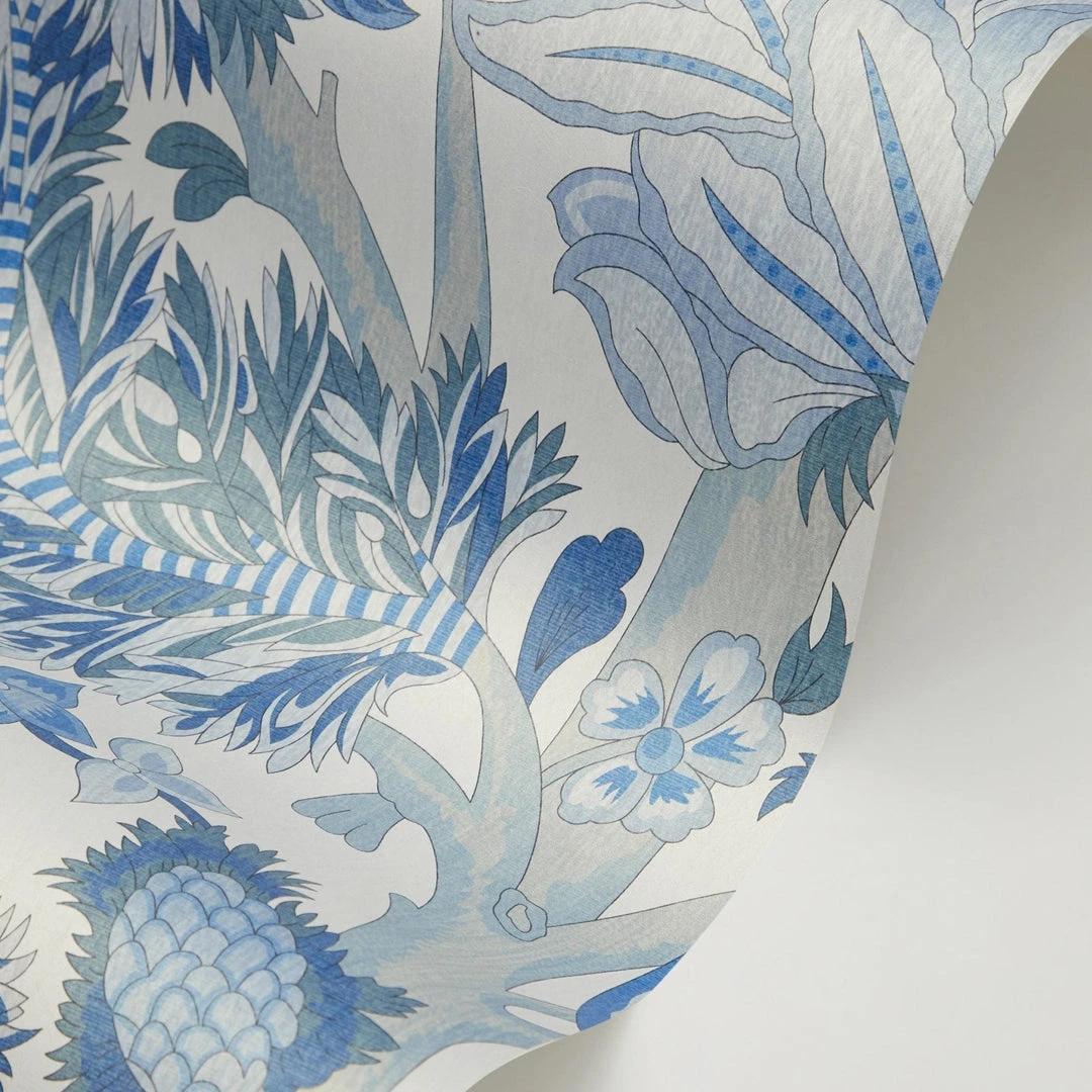 Liberty Fabrics Palampore Trail Wallpaper in Lapis - Floral Heritage Design for Home Decor 6 Liberty Fabrics Palampore Trail Wallpaper In Lapis New