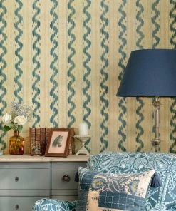 Mind The Gap New Woodstock Collection, VINTAGE IKAT Topiary Green