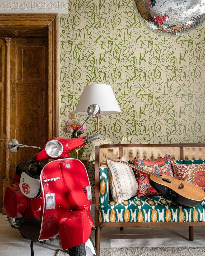 Mind The Gap Woodstock Collection - On The Stage Rhubarb New Bohemian Wallpaper 4 Mind The Gap Woodstock Collection, On The Stage Rhubarb New