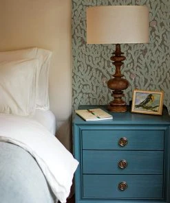 Josephine Munsey Coral In Osney Blue Rose & Thorn