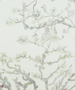 BN Van Gogh Wallpaper - Almond Blossom White Mint Les Jardins Royaux