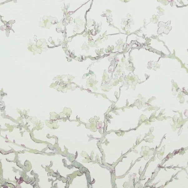BN Van Gogh Almond Blossom Wallpaper - White Mint Floral Design | Les Jardins Royaux Collection 3 BN Van Gogh Wallpaper - Almond Blossom White Mint Les Jardins Royaux