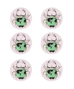 Bell Hutley Coasters Set Of Six - Tiger Lilly New