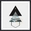 Mind The Gap Abstract Mood Triangles I & II Framed Art