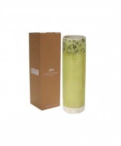 My Gifts Trade Cylinder Vase Lemon Green