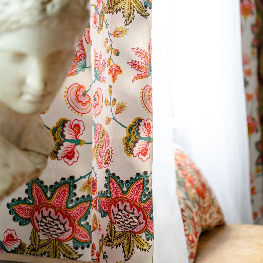 Mind The Gap New Woodstock Fabrics - Midsummer Floral Embroidery Linen & Cotton Fabric for Bohemian Homeware 4 Mind The Gap New Woodstock Fabrics, Midsummer Floral Embroidery