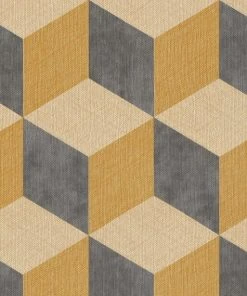 BN Building Blocks Wallpaper Mustard