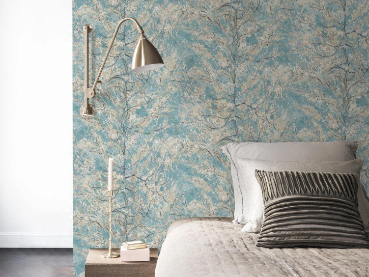 Van Gogh Spring Bloom Wallpaper - Soft Blue Floral Design | BN Homeware 5 BN Van Gogh Wallpaper Spring Bloom - Soft Blue