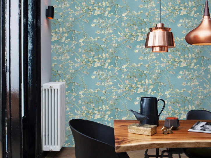 BN Les Jardins Royaux Van Gogh Wallpaper - Almond Blossom Sky Blue | Floral Wallpaper for Home Decor 4 BN Les Jardins Royaux Van Gogh Wallpaper - Almond Blossom Sky Blue