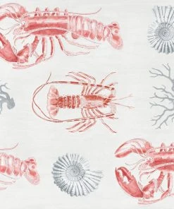 Thedesignyarduk Blue Skies Ahead Lobster Taupe Wallpaper