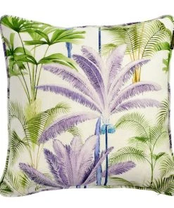 Mind The Gap Palmeras Frost Grey Linen Cushion