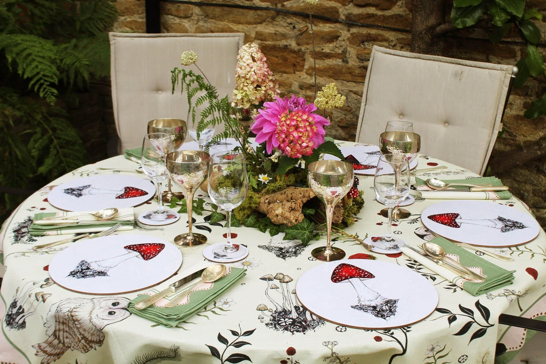 Bell Hutley Tablecloth The Forest Floor New - Elegant Picnic & Dining Table Linens 4 Bell Hutley Tablecloth The Forest Floor New