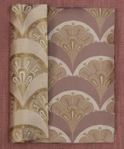 Liberty Fabrics Deco Scallop Multi Jacquard Fabric, Pewter New