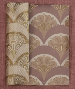 Liberty Fabrics Deco Scallop Multi Jacquard Fabric, Lacquer