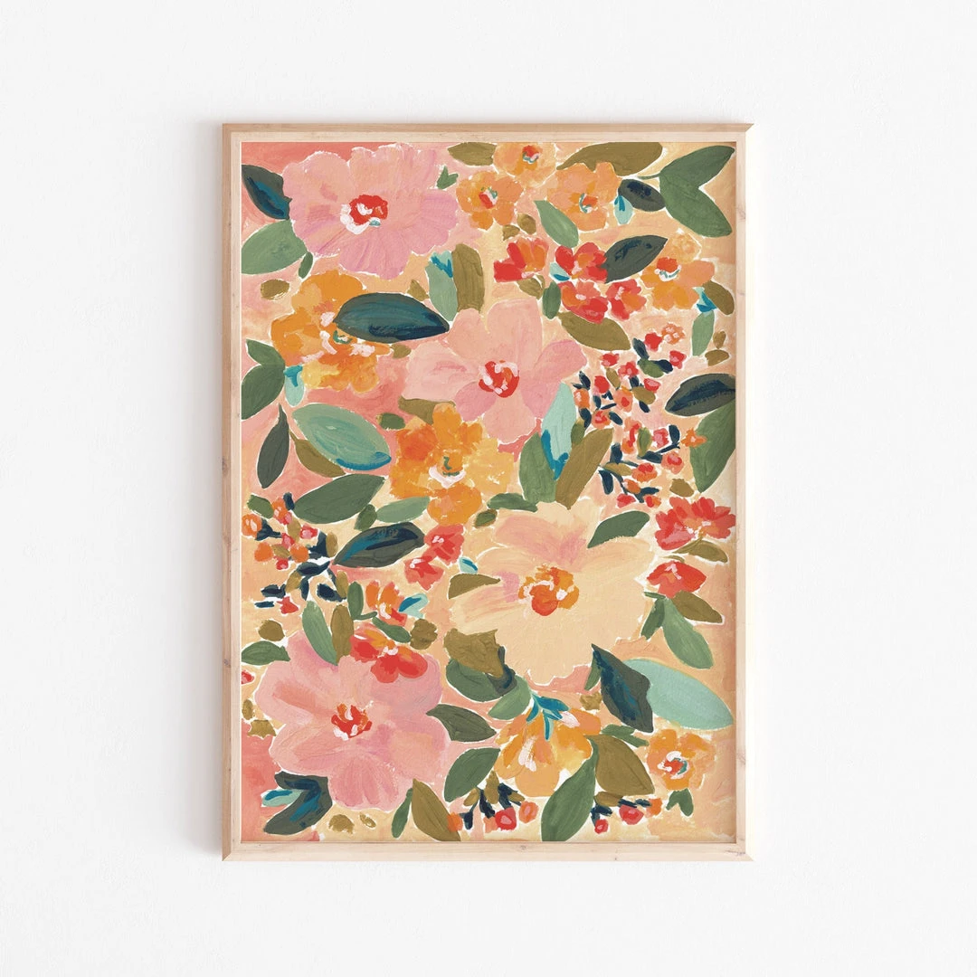 Candice Gray New A3 Abstract Floral Print Wall Art - Rose & Thorn Collection 3 Candice Gray New A3 Abstract Floral Print