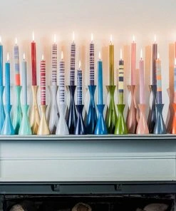 British Colour Standard New Wooden Candle Holder Tall - Neyron Rose