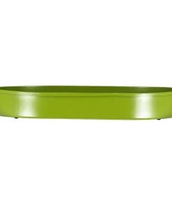 British Colour Standard New Oval Metal Candle Platter - Olive
