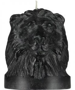 British Colour Standard Lion Head Candle -Jet Black New