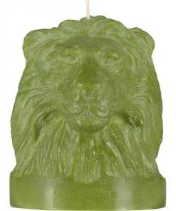 British Colour Standard New Lion Head Candle - Olive