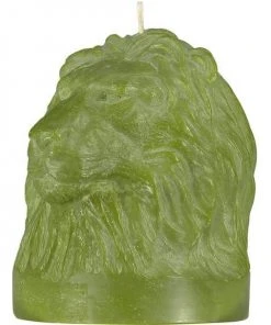 British Colour Standard New Lion Head Candle - Olive