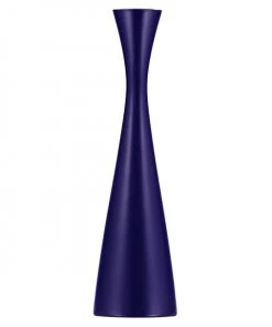 British Colour Standard New Wooden Candle Holder Tall - Derby Blue