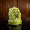 British Colour Standard New Lion Head Candle - Olive