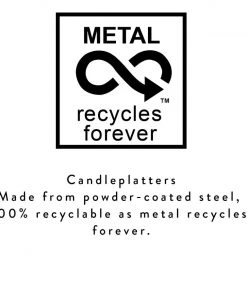 British Colour Standard Oval Metal Candle Platter - Brick Dust New