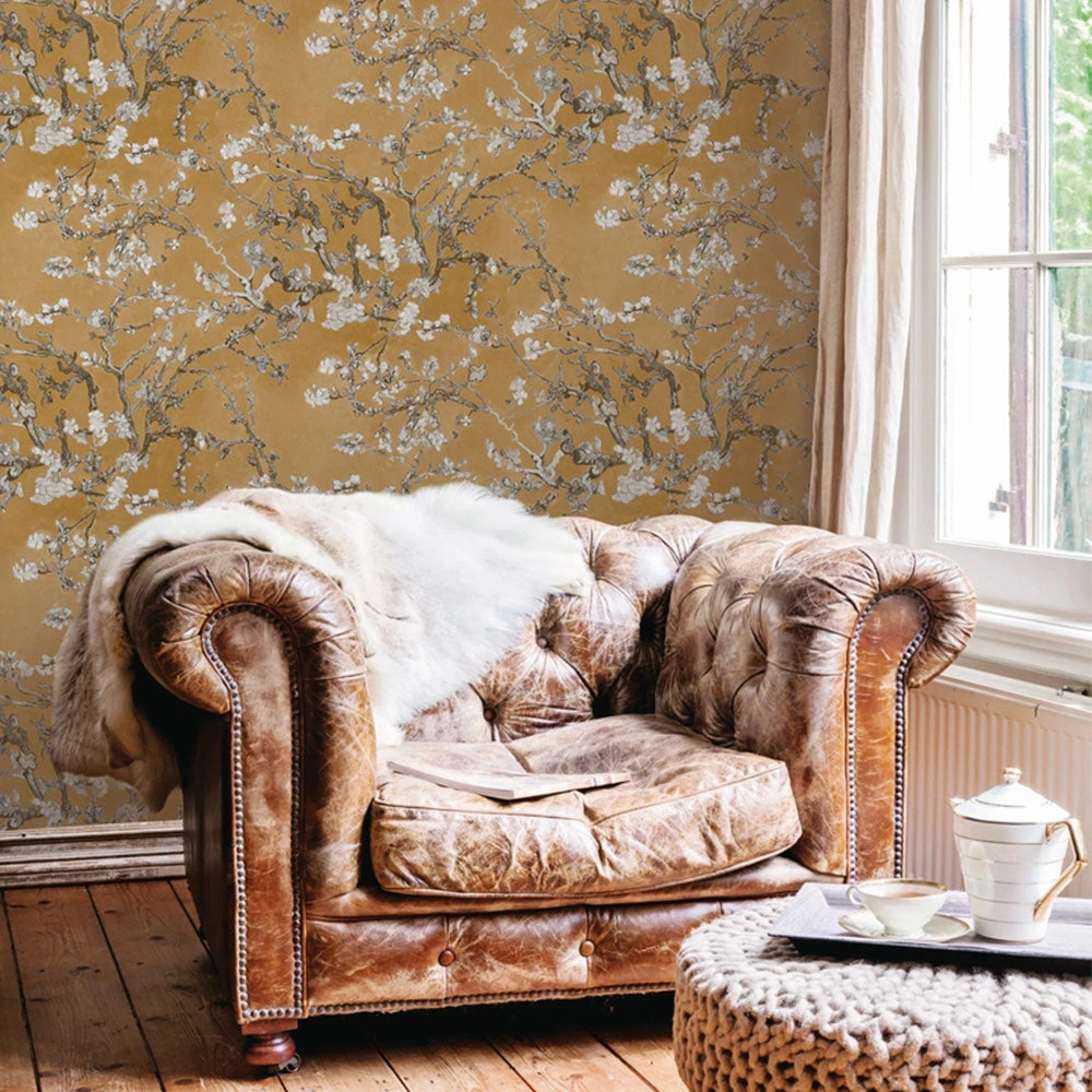 BN Van Gogh Wallpaper - Almond Blossom Coral | Floral Wallpaper for Home Decor 11 BN Van Gogh Wallpaper - Almond Blossom Coral