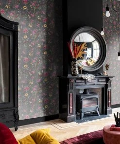 BN Fiore Aviary Bird Wallpaper Dark Rose & Thorn