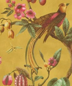 BN Rose & Thorn Fiore Aviary Bird Wallpaper