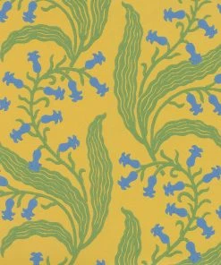 New Ellen Merchant Bluebells Wallpaper In Butter - Folk Couture Block Printed Wallpaper 22 New Ellen Merchant Bluebells Wallpaper In Butter