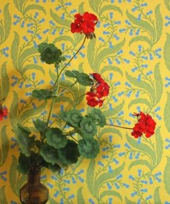 New Ellen Merchant Bluebells Wallpaper In Butter - Folk Couture Block Printed Wallpaper 18 New Ellen Merchant Bluebells Wallpaper In Butter